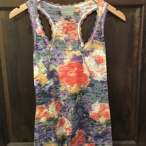 Floral light tank top